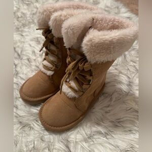 Faux Fur Lined Suede Toddler Boots